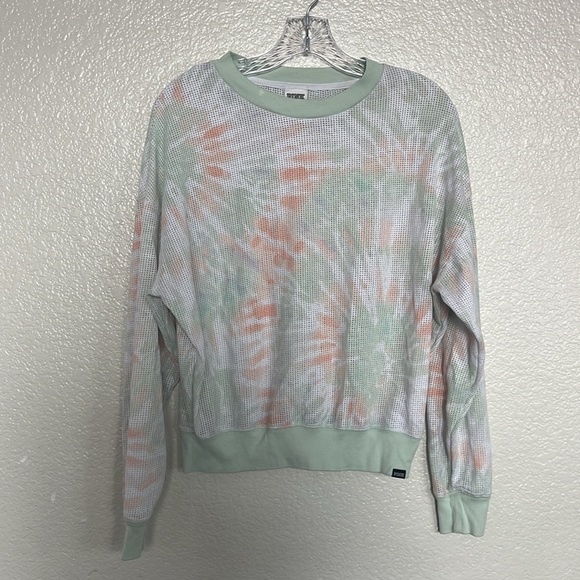 PINK Victoria's Secret Tie Dye Pastel Mesh Top Size S - Picture 2 of 5
